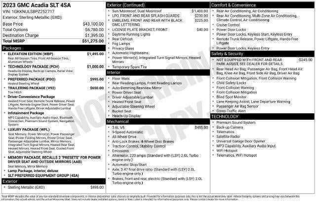 2023 GMC Acadia SLT