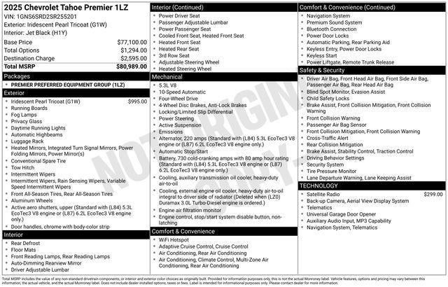 2025 Chevrolet Tahoe Premier