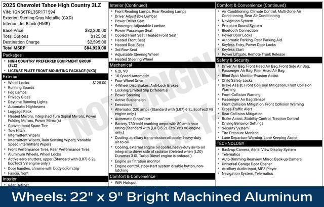 2025 Chevrolet Tahoe High Country