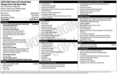 2026 GMC Sierra EV Denali Max Range