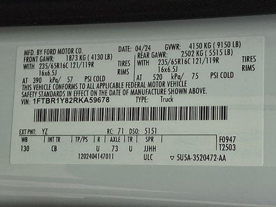 2024 Ford Transit Cargo Van Base