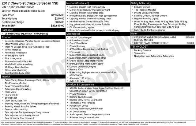 2017 Chevrolet Cruze LS