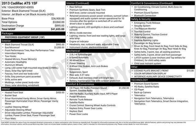 2013 Cadillac ATS Base