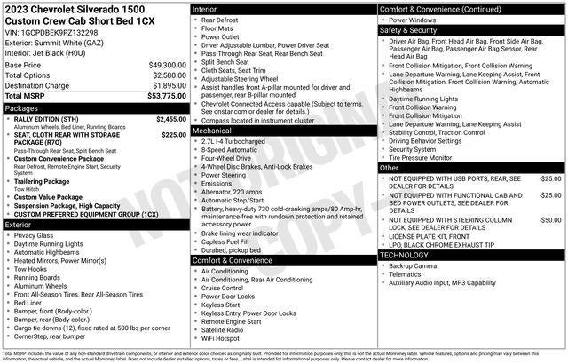 2023 Chevrolet Silverado 1500 Custom