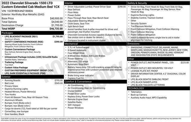 2022 Chevrolet Silverado 1500 LTD Custom