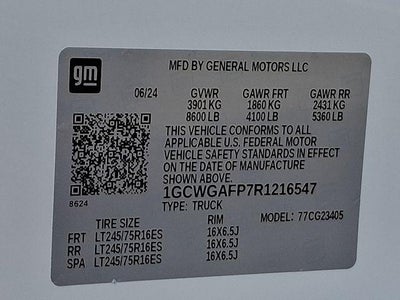 2024 Chevrolet Express Cargo 2500 Base