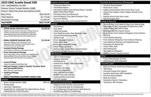 2025 GMC Acadia Denali