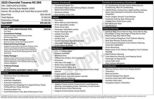 2025 Chevrolet Traverse RS