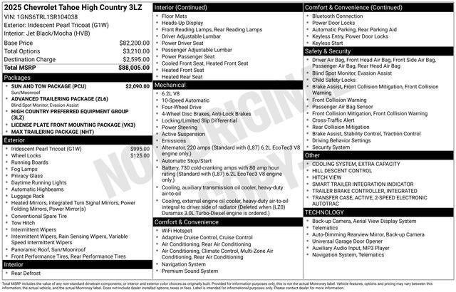 2025 Chevrolet Tahoe High Country