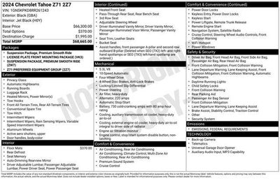 2024 Chevrolet Tahoe Z71