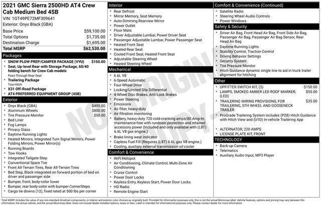 2021 GMC Sierra 2500 HD AT4