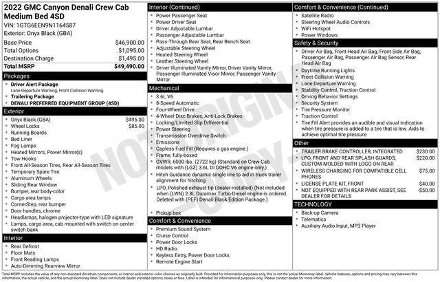 2022 GMC Canyon Denali