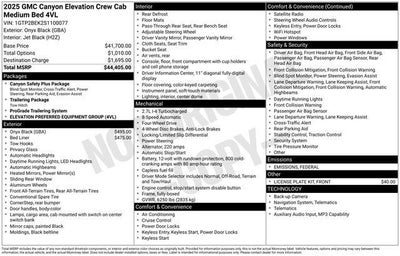 2025 GMC Canyon Elevation
