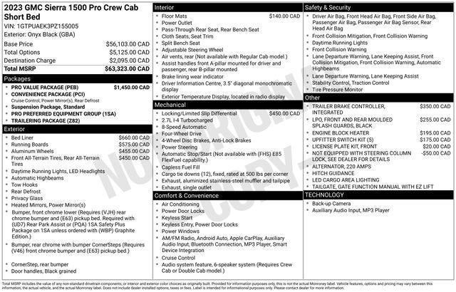 2023 GMC Sierra 1500 Pro