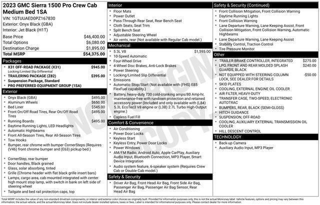 2023 GMC Sierra 1500 Pro