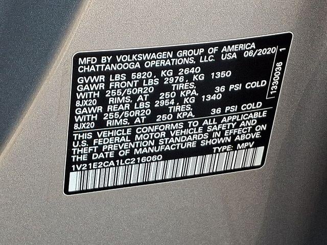 2020 Volkswagen Atlas Cross Sport 3.6L V6 SE w/Technology