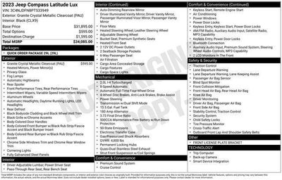2023 Jeep Compass Latitude Lux FWD