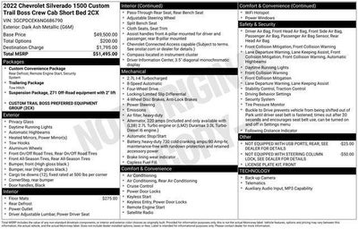 2022 Chevrolet Silverado 1500 Custom Trail Boss