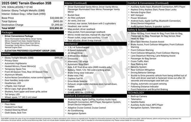 2025 GMC Terrain Elevation