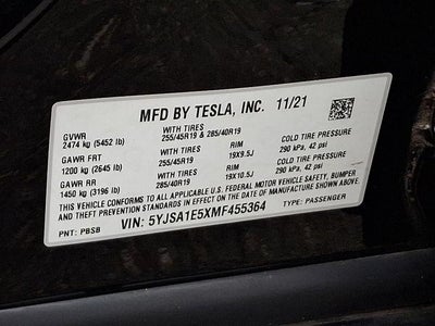 2021 Tesla Model S Long Range