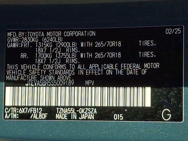 2025 Toyota 4Runner SR5