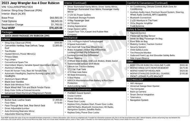 2023 Jeep Wrangler 4xe Rubicon 4x4