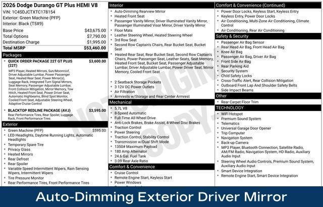 2026 Dodge Durango GT Plus HEMI V8
