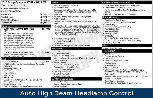 2026 Dodge Durango GT Plus HEMI V8
