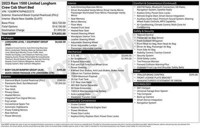 2023 RAM 1500 Limited Longhorn Crew Cab 4x4 5'7" Box