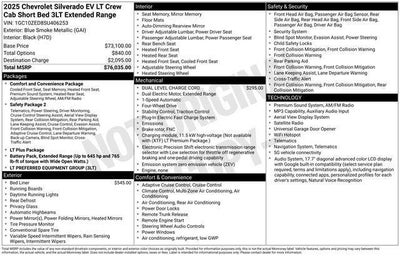 2025 Chevrolet Silverado EV LT - Extended Range