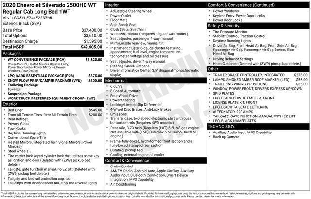 2020 Chevrolet Silverado 2500 HD Work Truck