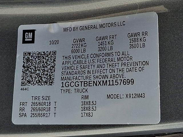 2021 Chevrolet Colorado 4WD Work Truck