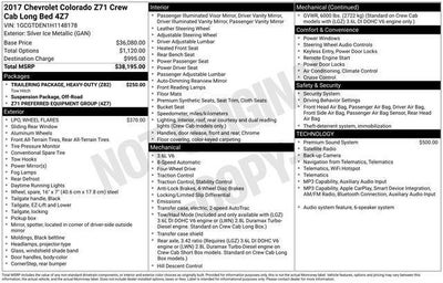 2017 Chevrolet Colorado 4WD Z71