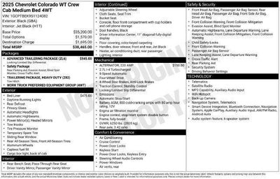 2025 Chevrolet Colorado WT/LT