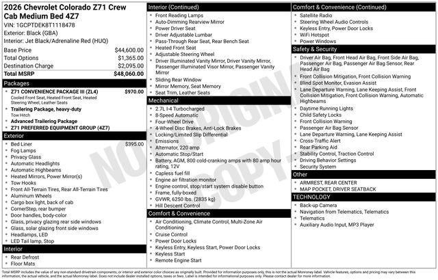 2026 Chevrolet Colorado 4WD Z71