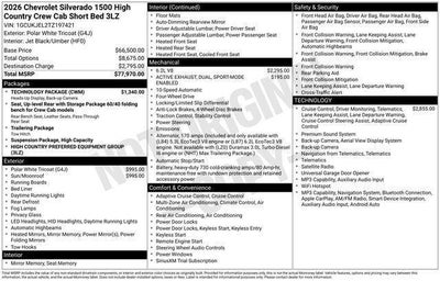 2026 Chevrolet Silverado 1500 High Country