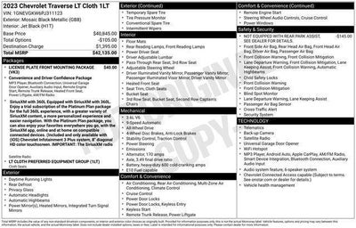 2023 Chevrolet Traverse LT Cloth