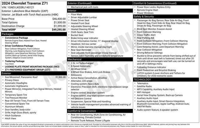 2024 Chevrolet Traverse Z71
