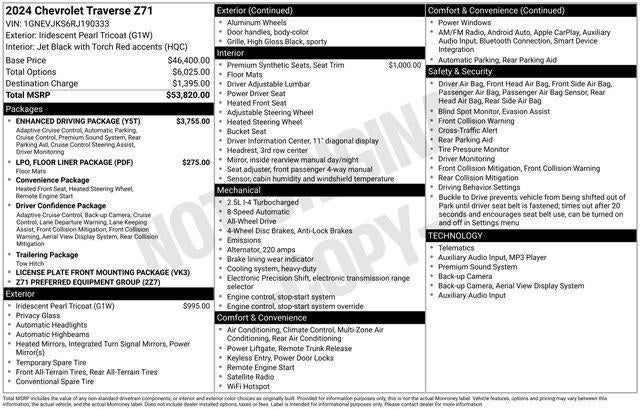 2024 Chevrolet Traverse Z71