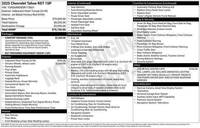 2025 Chevrolet Tahoe RST