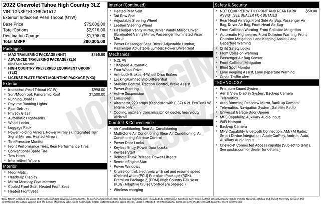 2022 Chevrolet Tahoe High Country