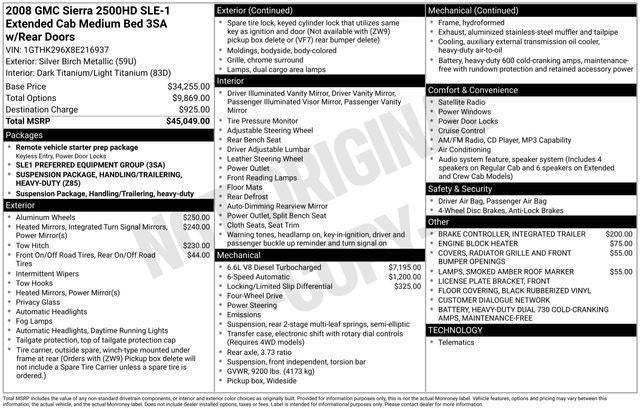 2008 GMC Sierra 2500 HD SLE1