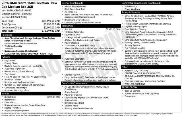 2025 GMC Sierra 1500 Elevation