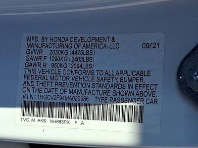 2021 Honda Accord Touring