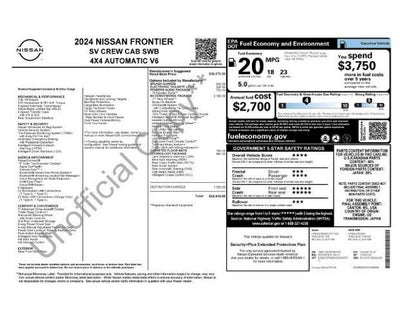 2024 Nissan Frontier Crew Cab SV 4x4