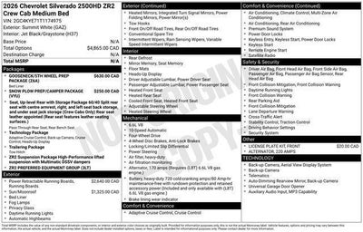 2026 Chevrolet Silverado 2500 HD ZR2