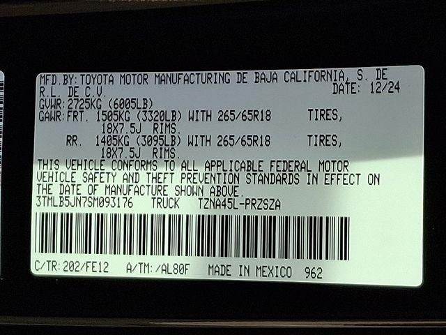 2025 Toyota Tacoma 4WD SR