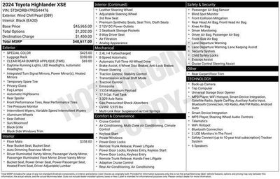 2024 Toyota Highlander XSE