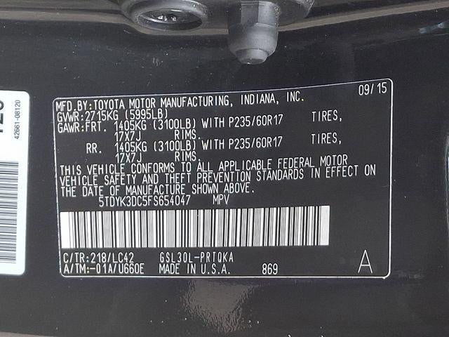 2015 Toyota Sienna XLE