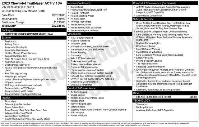 2023 Chevrolet Trailblazer ACTIV